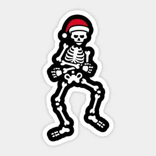 Skibidi challenge meme skeleton Christmas dance Sticker